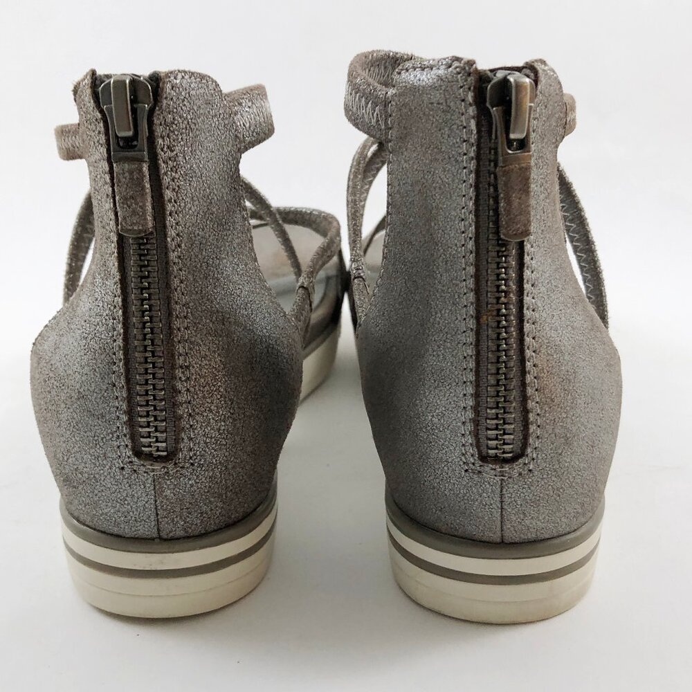 EILEEN FISHER Skip Strappy Sandal in Mica Suede 7 - Picture 8 of 10